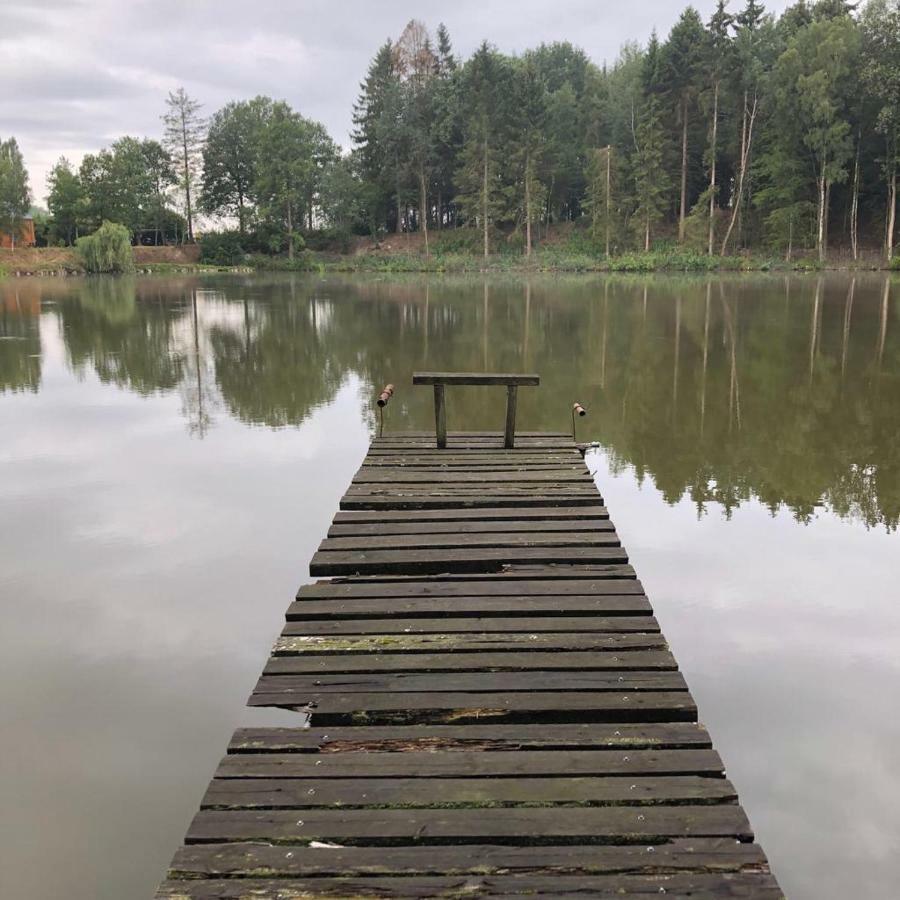 Florennes Gite Neuf 150 M2 Devant Un Grand Lac Prive De 2 Hectares Poissonneux Au Milieu Des Bois 外观 照片