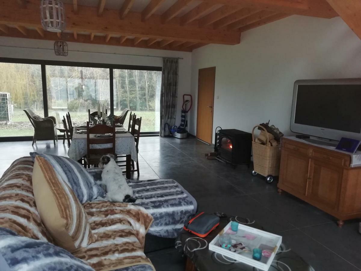 Florennes Gite Neuf 150 M2 Devant Un Grand Lac Prive De 2 Hectares Poissonneux Au Milieu Des Bois 外观 照片